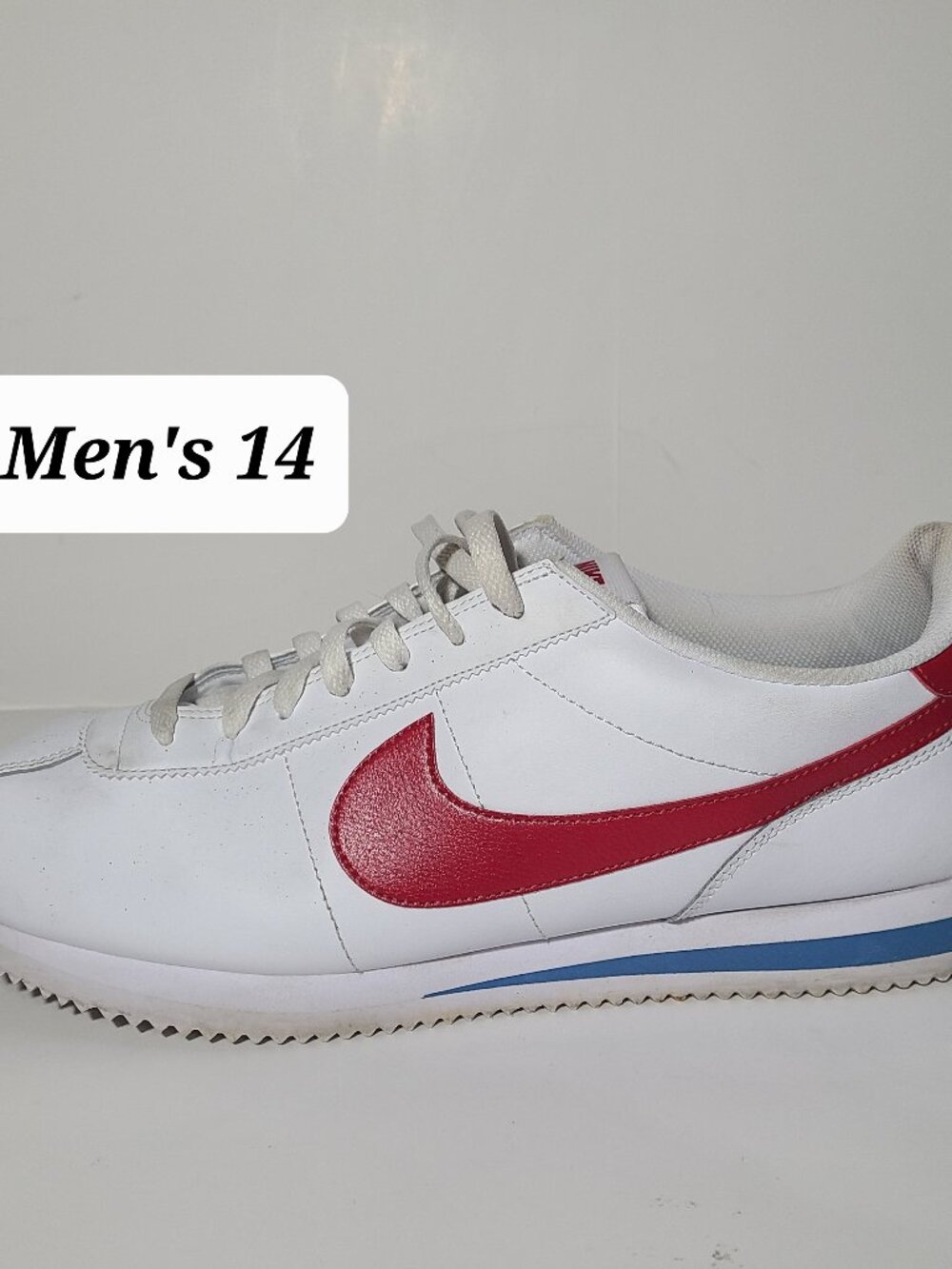 Nike Cortez Forrest Gump White Blue Red Men's Shoes Size 14 VGUC